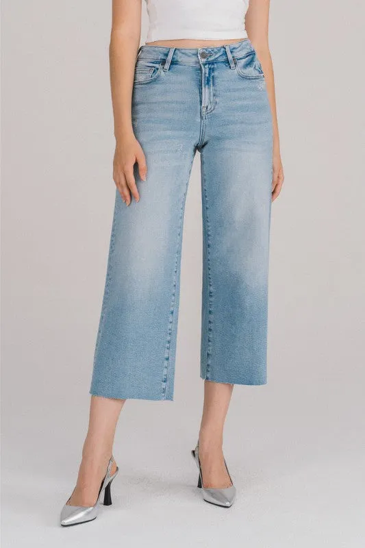 25 Inseam Nori Crop Wide Leg Jeans