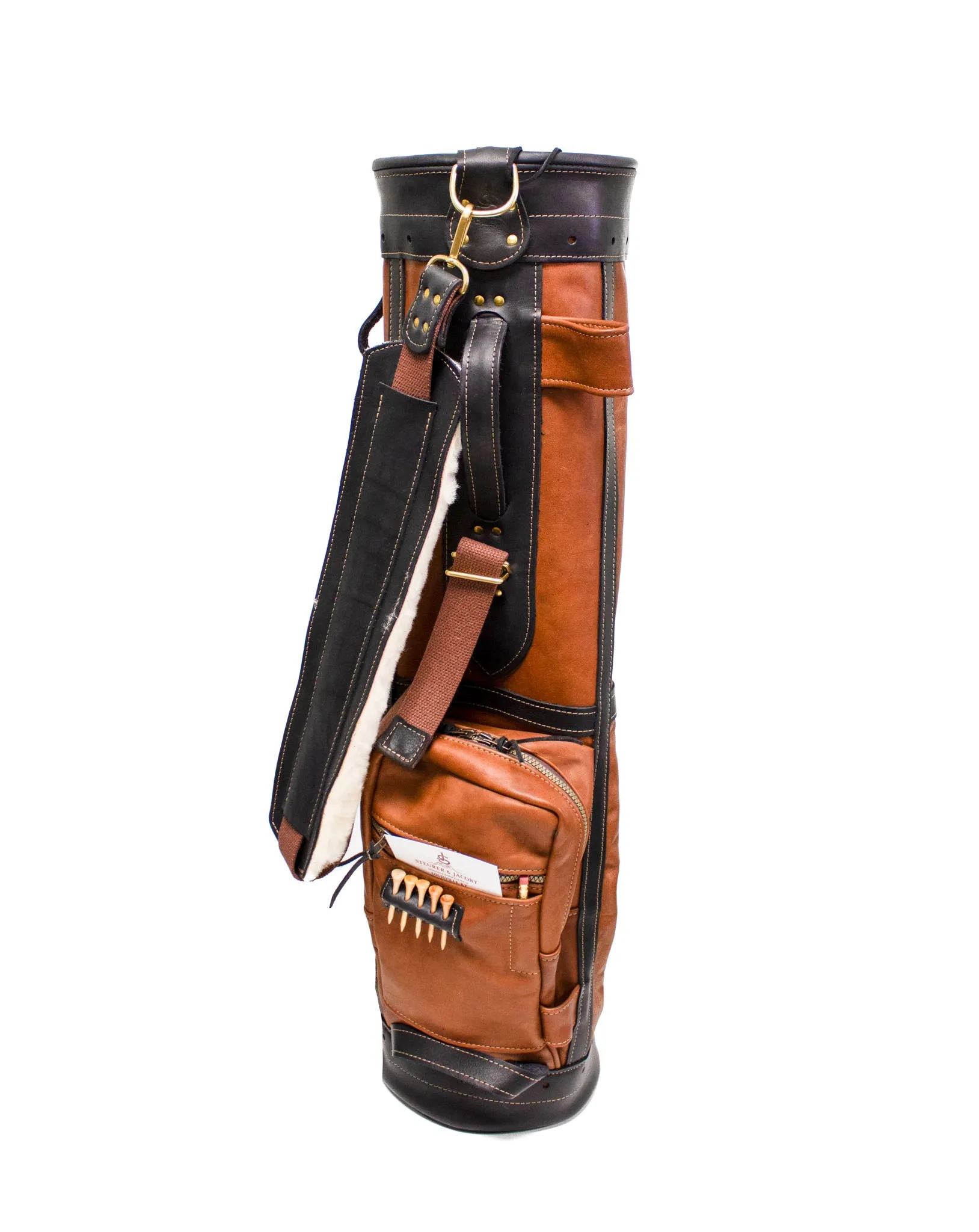 8 Premium Leather Sunday Style Golf Bag