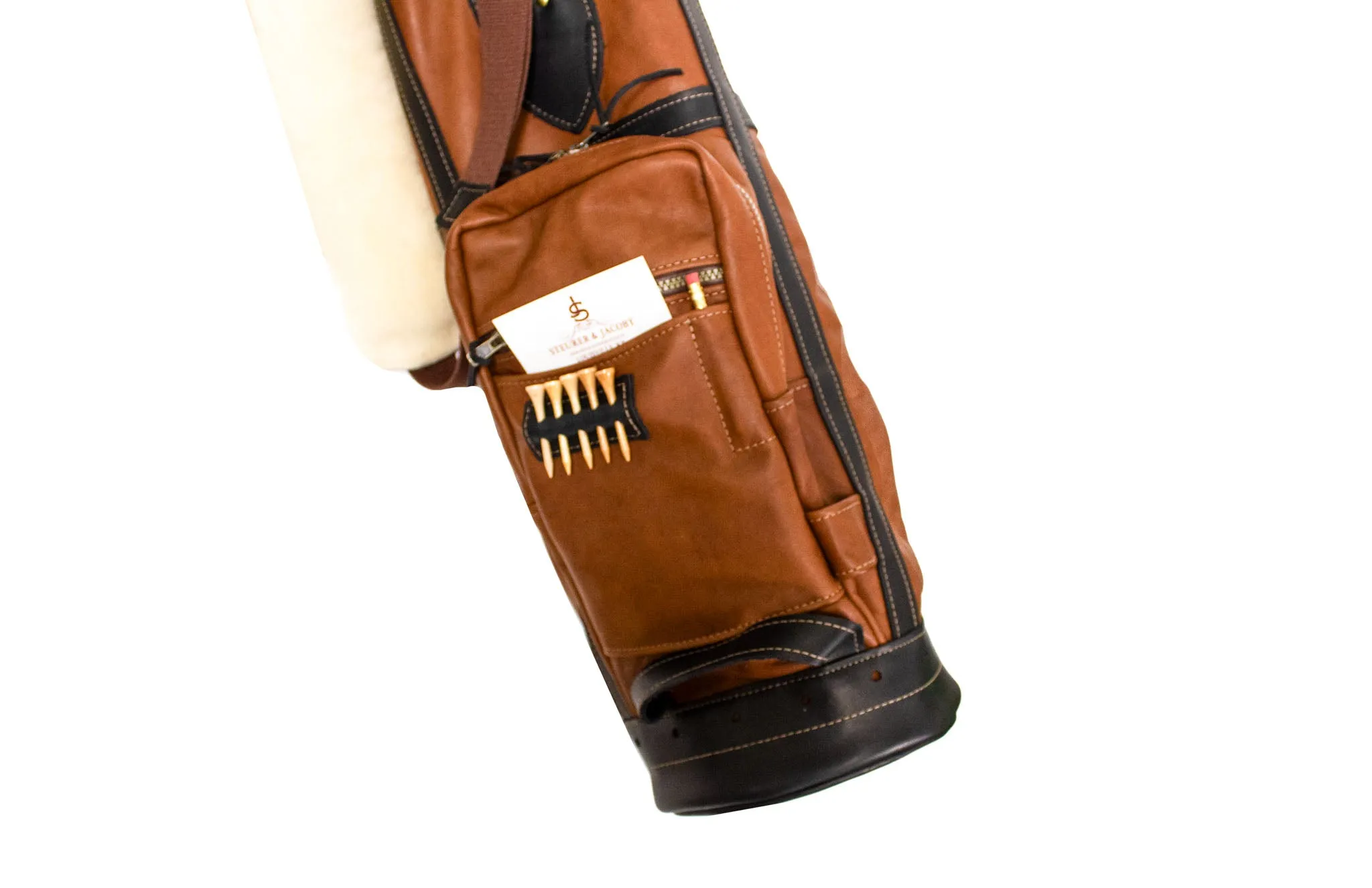 8 Premium Leather Sunday Style Golf Bag