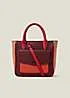 Accessorize Burgundy Colour Block Faux Leather Handbag