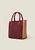 Accessorize Burgundy Colour Block Faux Leather Handbag