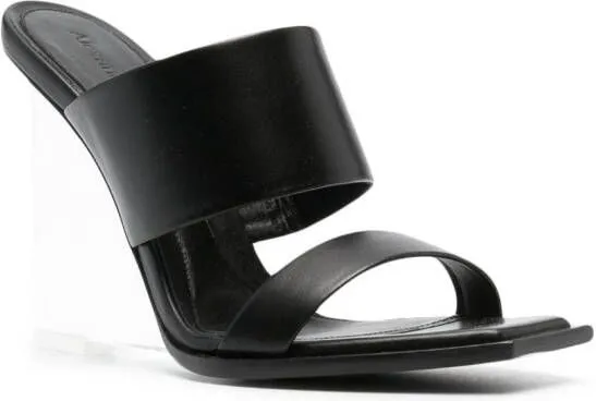 Alexander McQueen Shard 115mm wedge sandals Black