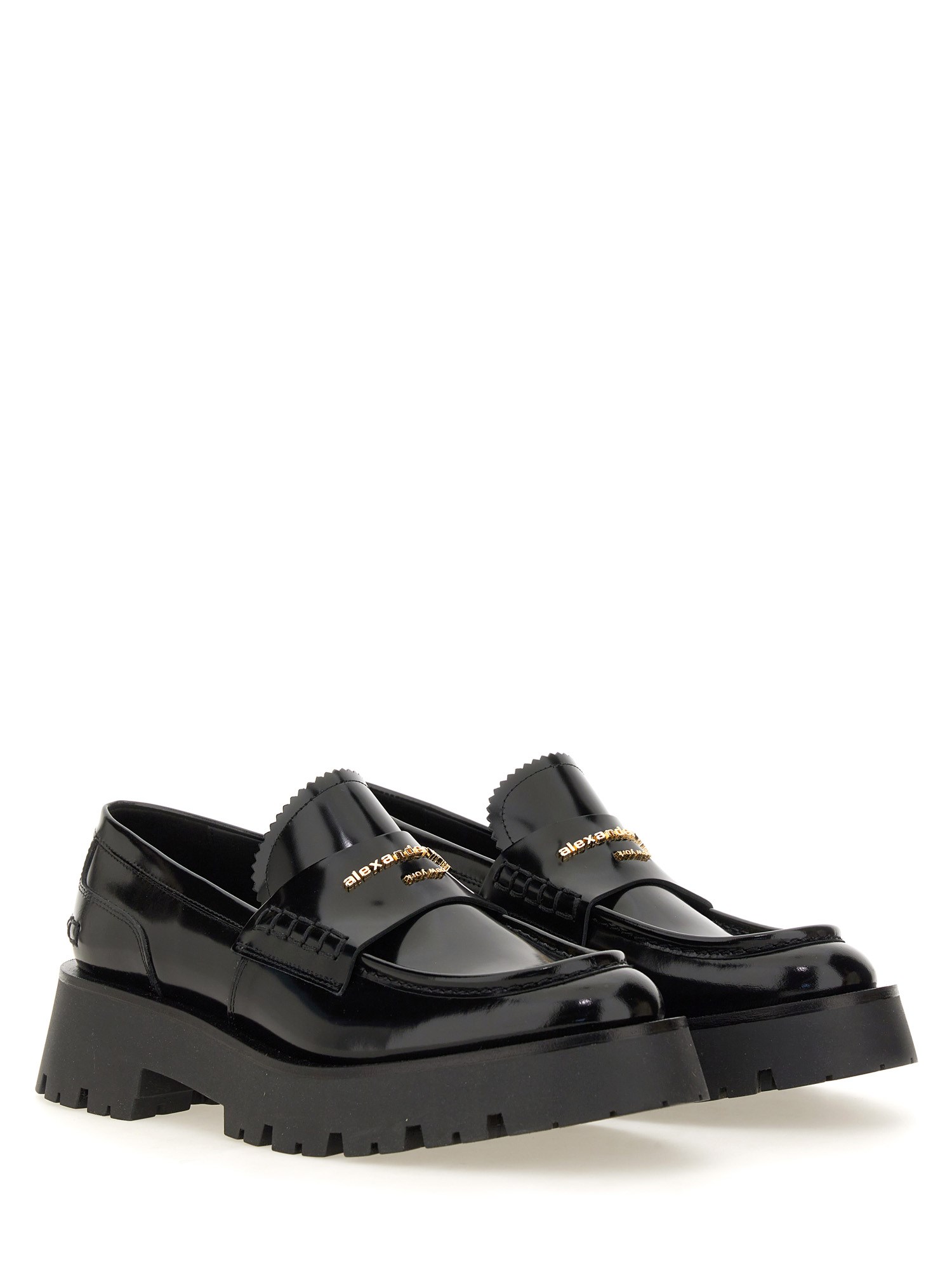 ALEXANDER WANG    MID-HEEL LEATHER CARTER LOAFER