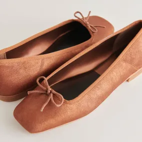 ANISA Ballet Flats Copper Metallic Suede | Designer Suede Ballet Flats– Dolce Vita 6908072394818