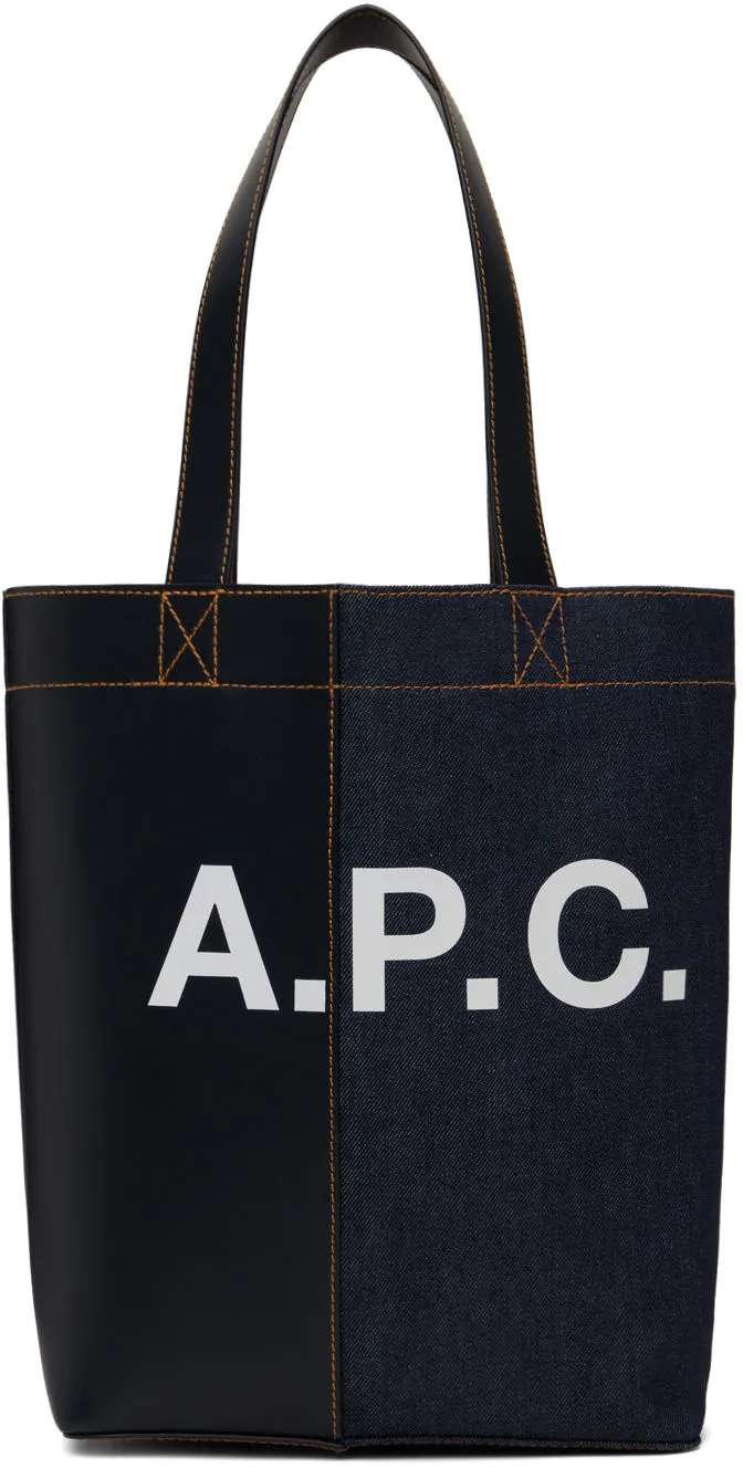 A.P.C. Navy & Black Axel N/S Tote