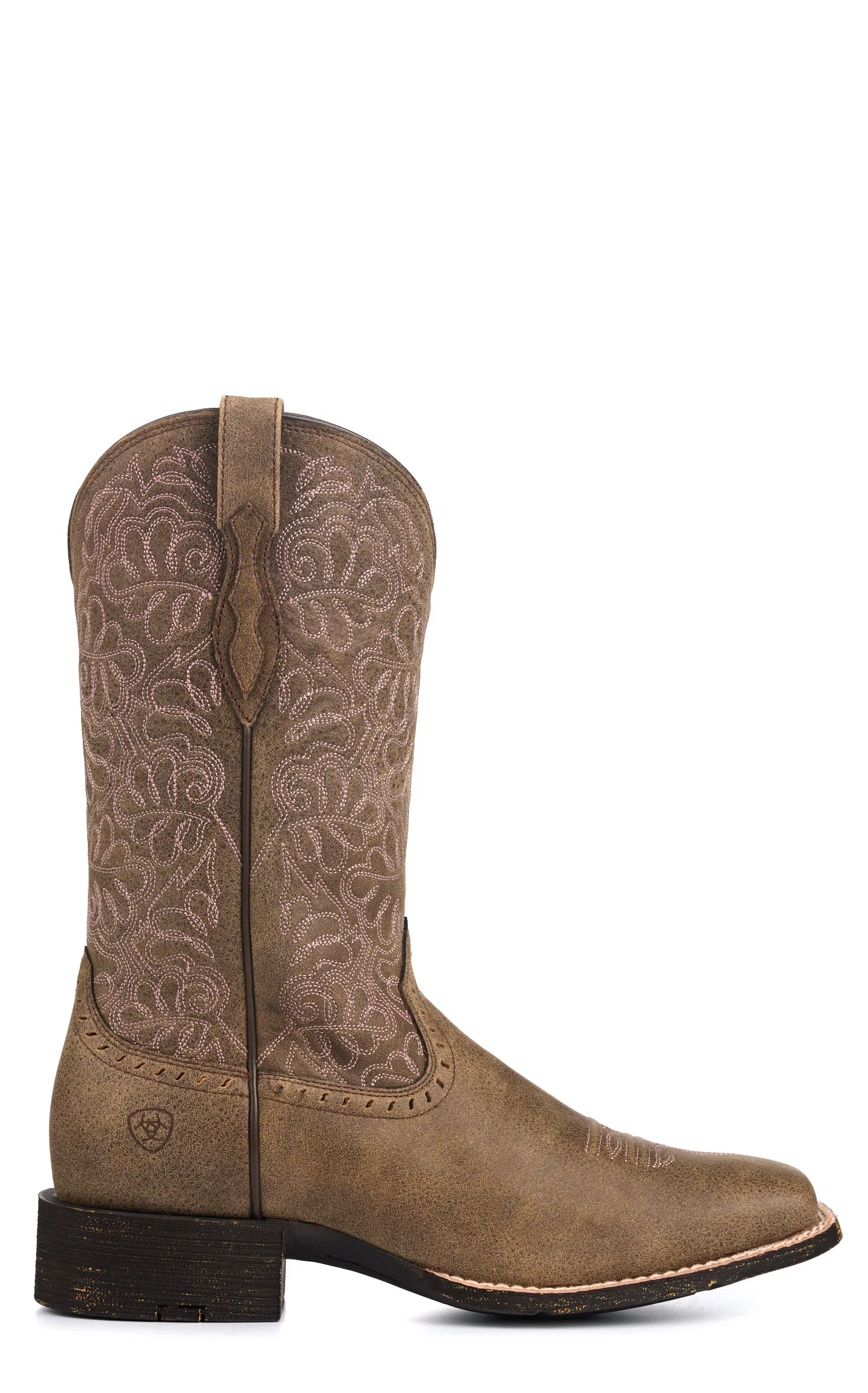 Ariat Women's Round Up Remuda Tan Western Wide Square Toe Cowboy Boots