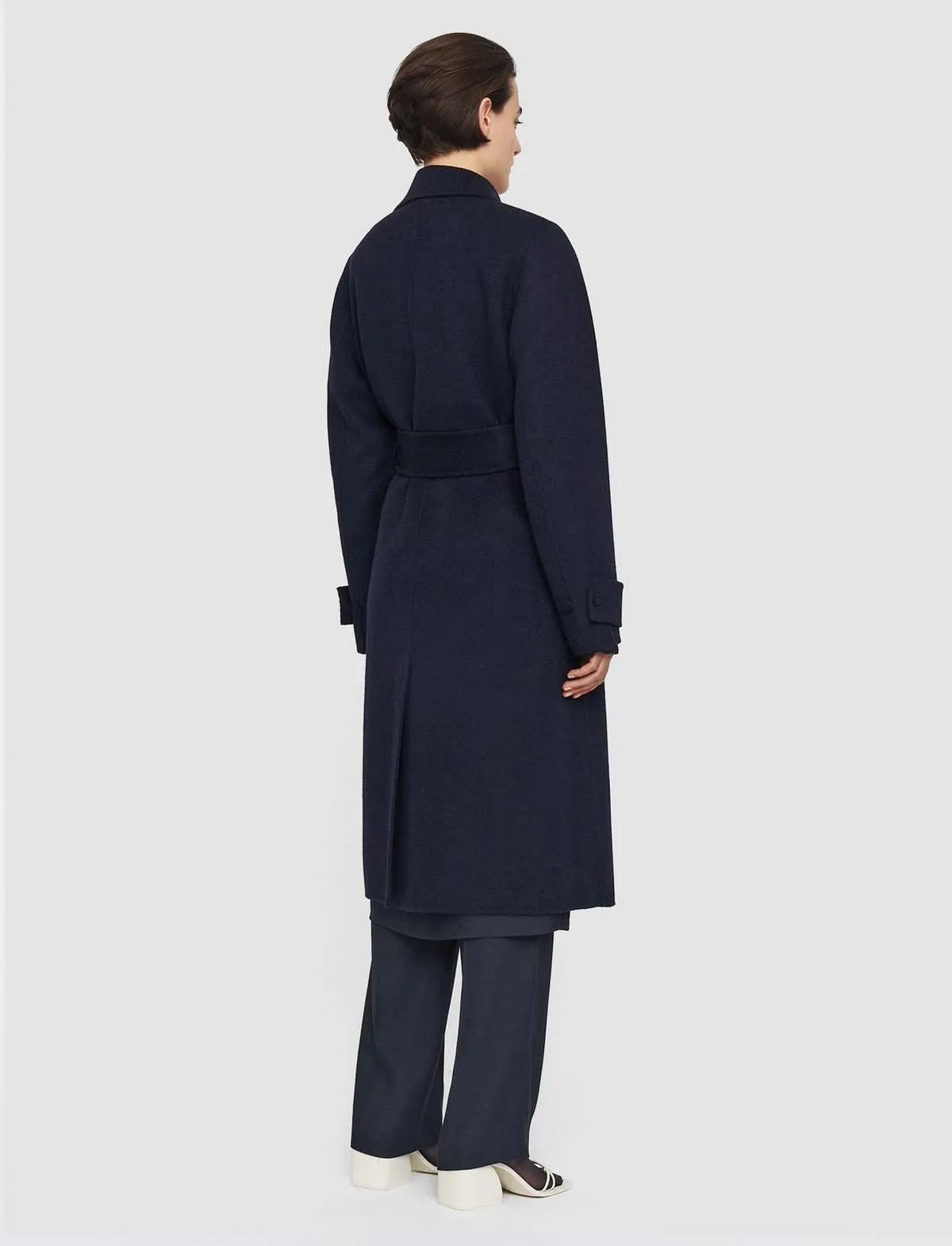 Arline Double Face Cashmere Coat - Navy