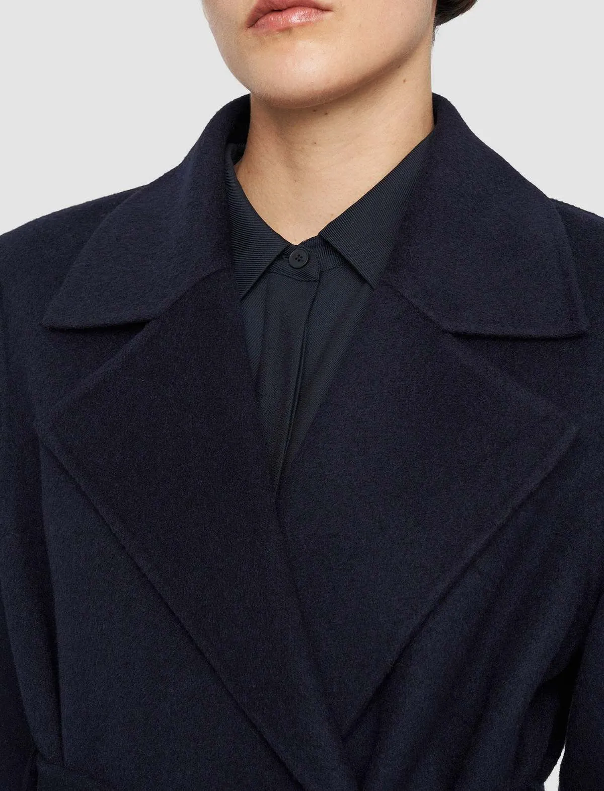 Arline Double Face Cashmere Coat - Navy