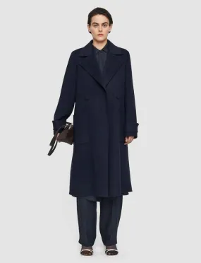 Arline Double Face Cashmere Coat - Navy