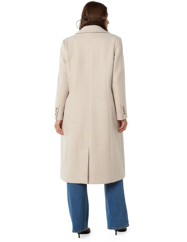 Arlo Single Breasted Coat in Beige