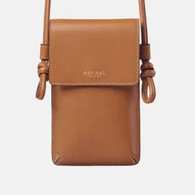 ASPINAL OF LONDON ONLINE EXCLUSIVE Ella Smooth Leather Crossbody Phone Pouch - Tan