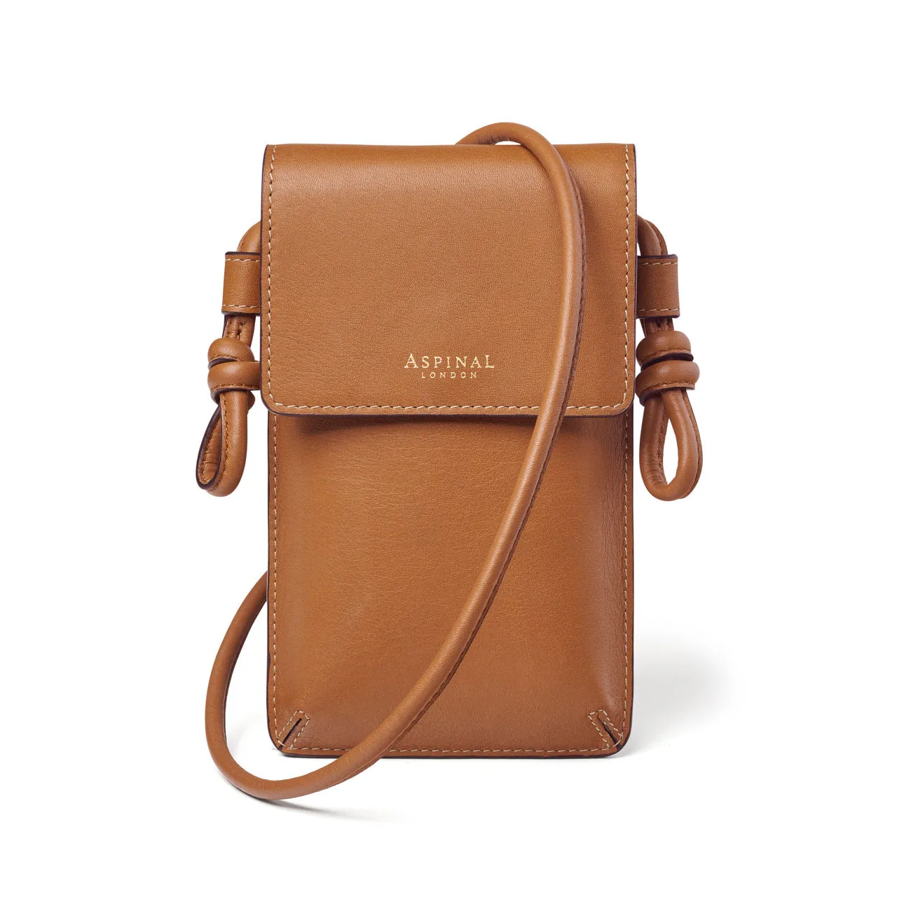 ASPINAL OF LONDON ONLINE EXCLUSIVE Ella Smooth Leather Crossbody Phone Pouch - Tan