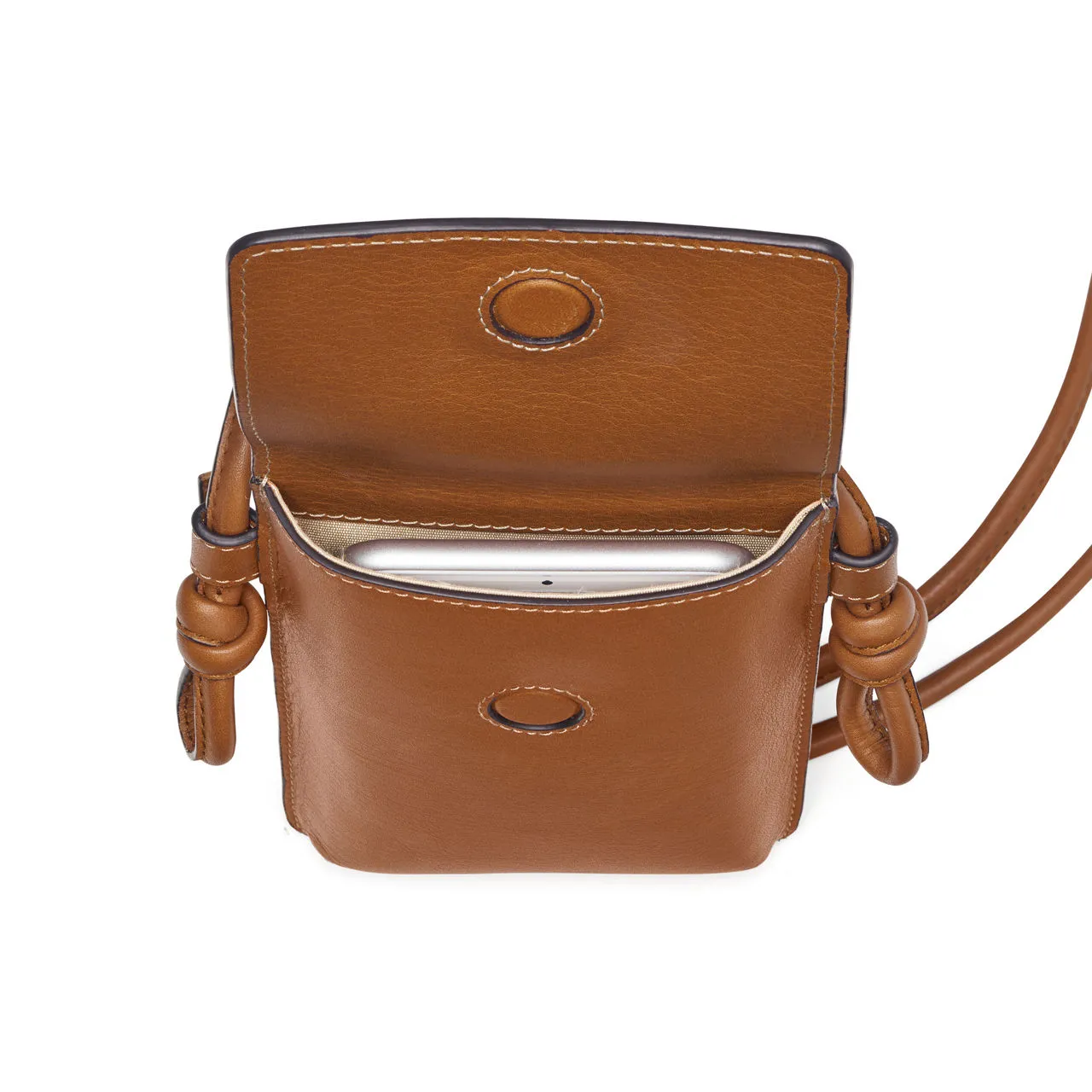 ASPINAL OF LONDON ONLINE EXCLUSIVE Ella Smooth Leather Crossbody Phone Pouch - Tan