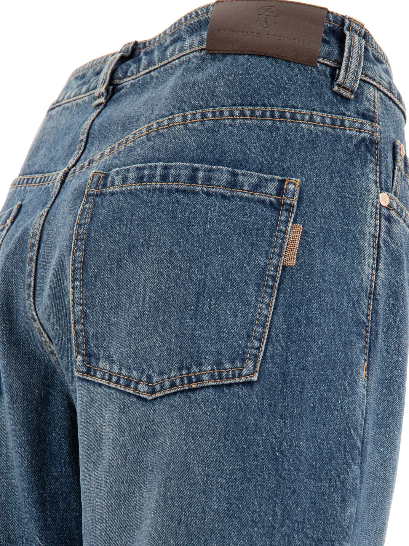 Baggy Authentic Con Shiny Tab Jeans Blue