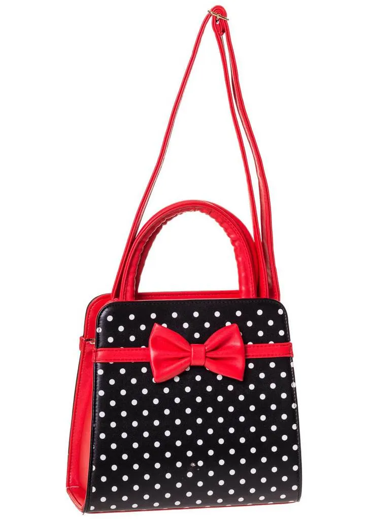 Banned Carla Polkadot Purse Black Color