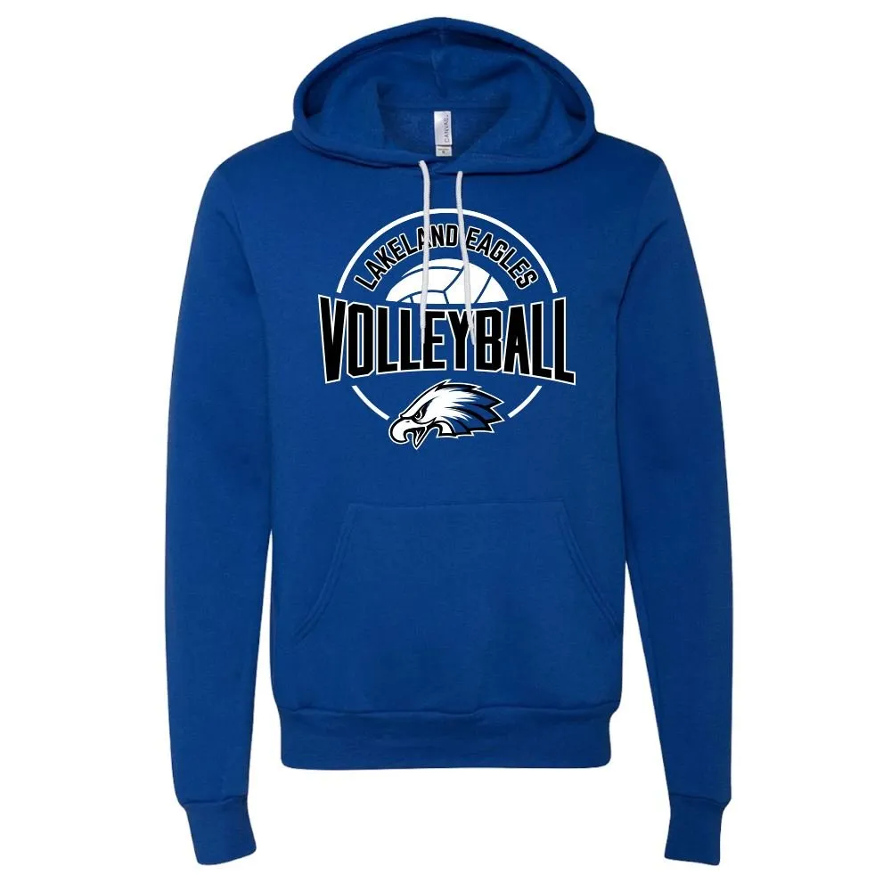 BELLA+CANVAS Unisex Lakeland Volleyball Sponge Fleece Pullover Hoodie