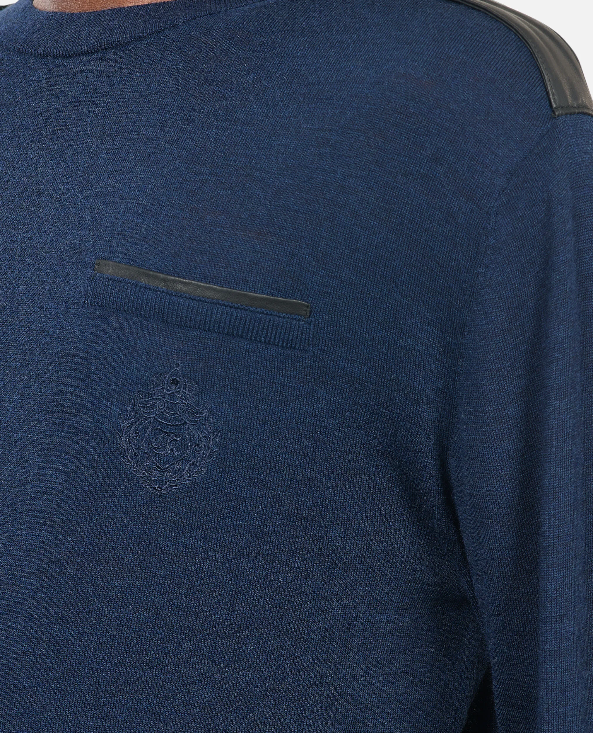 Blue merino wool sweater