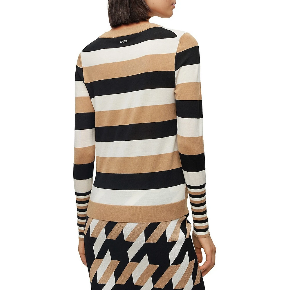 BOSS Striped Wool Sweater