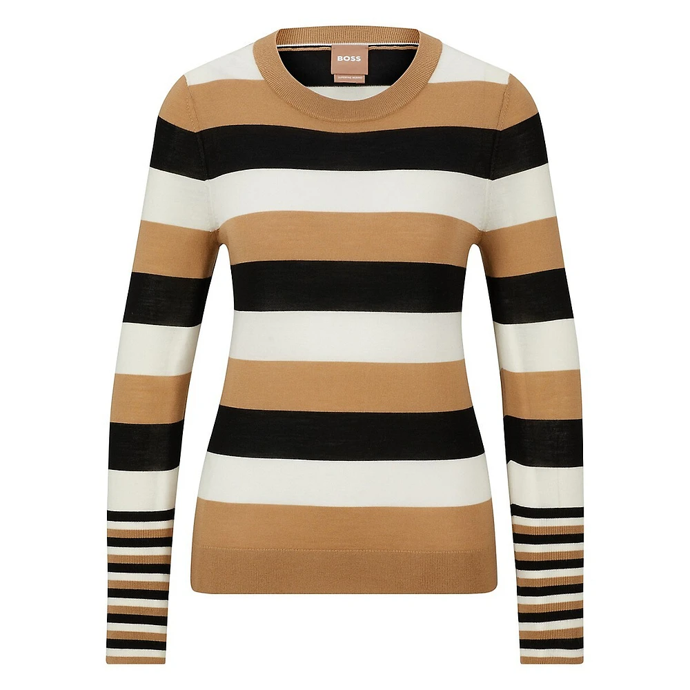 BOSS Striped Wool Sweater