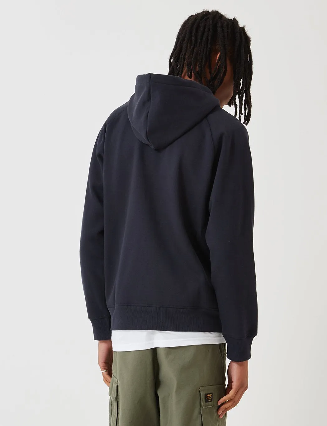 Carhartt-WIP Chase Hooded Zip Jacket - Dark Navy Blue