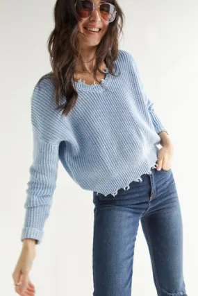 Carla Ripped Hem Sweater 