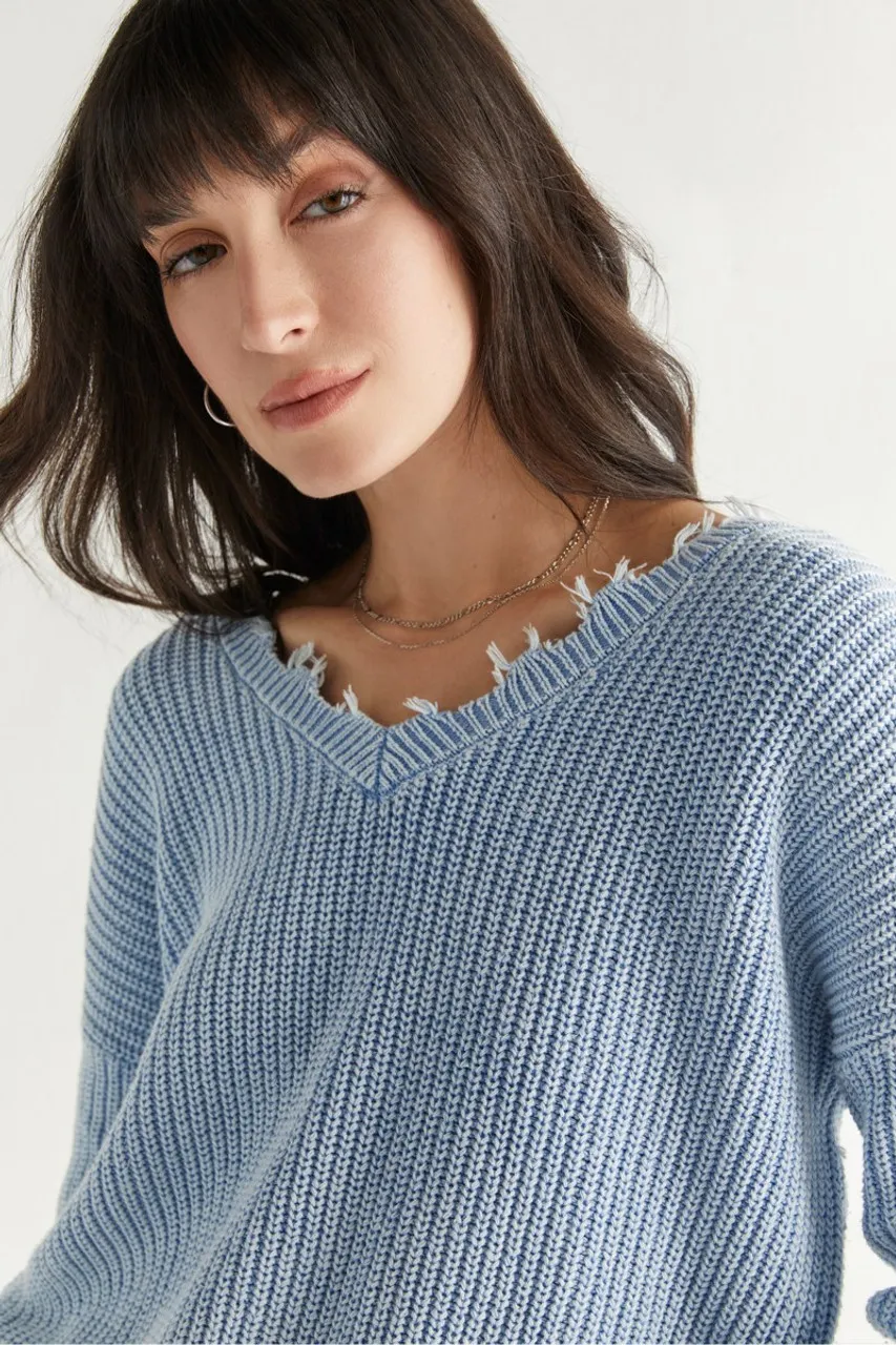 Carla Ripped Hem Sweater 