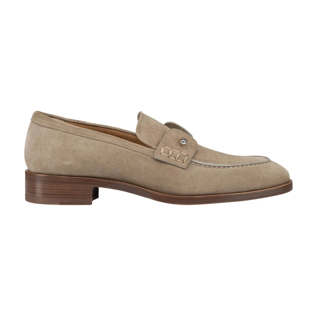 CHRISTIAN LOUBOUTIN Chambelimoc Leather Loafers - Beige