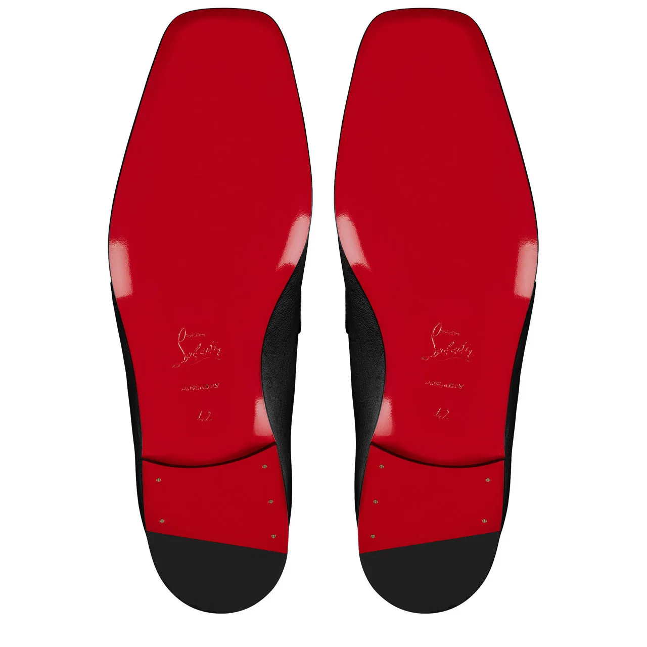 CHRISTIAN LOUBOUTIN MJ Moc Leather Loafers - Red