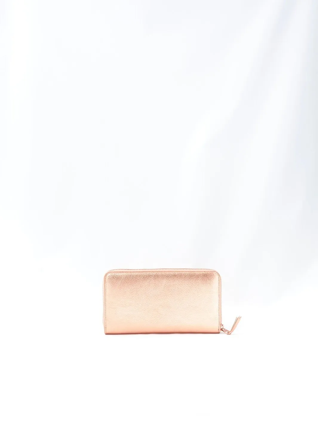 Comme des Garons rose gold leather wallet, 2010