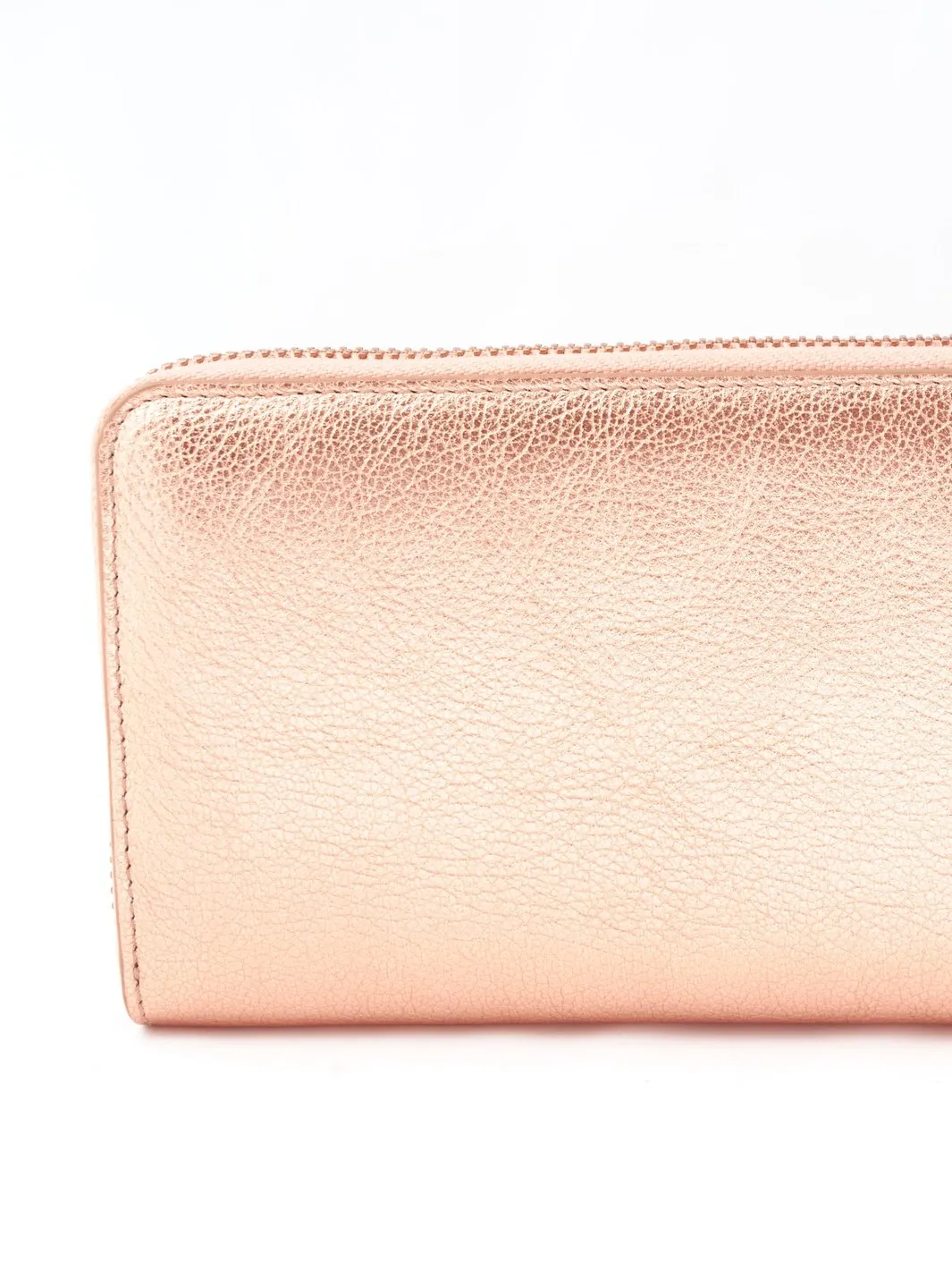 Comme des Garons rose gold leather wallet, 2010