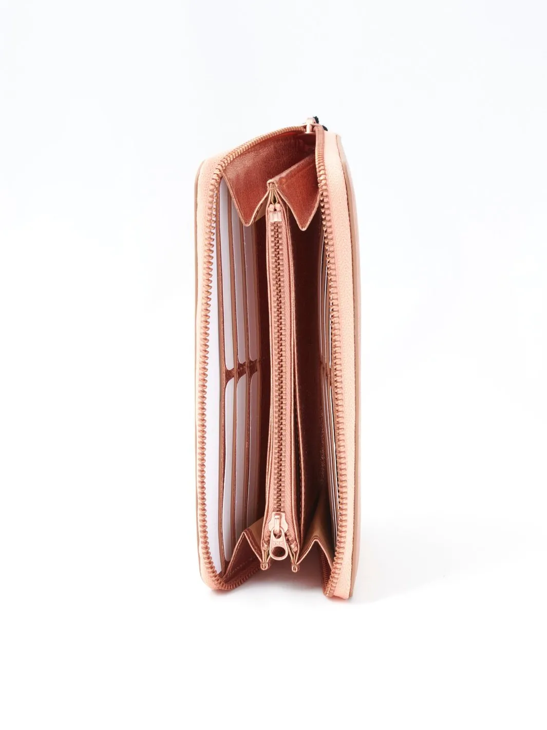 Comme des Garons rose gold leather wallet, 2010