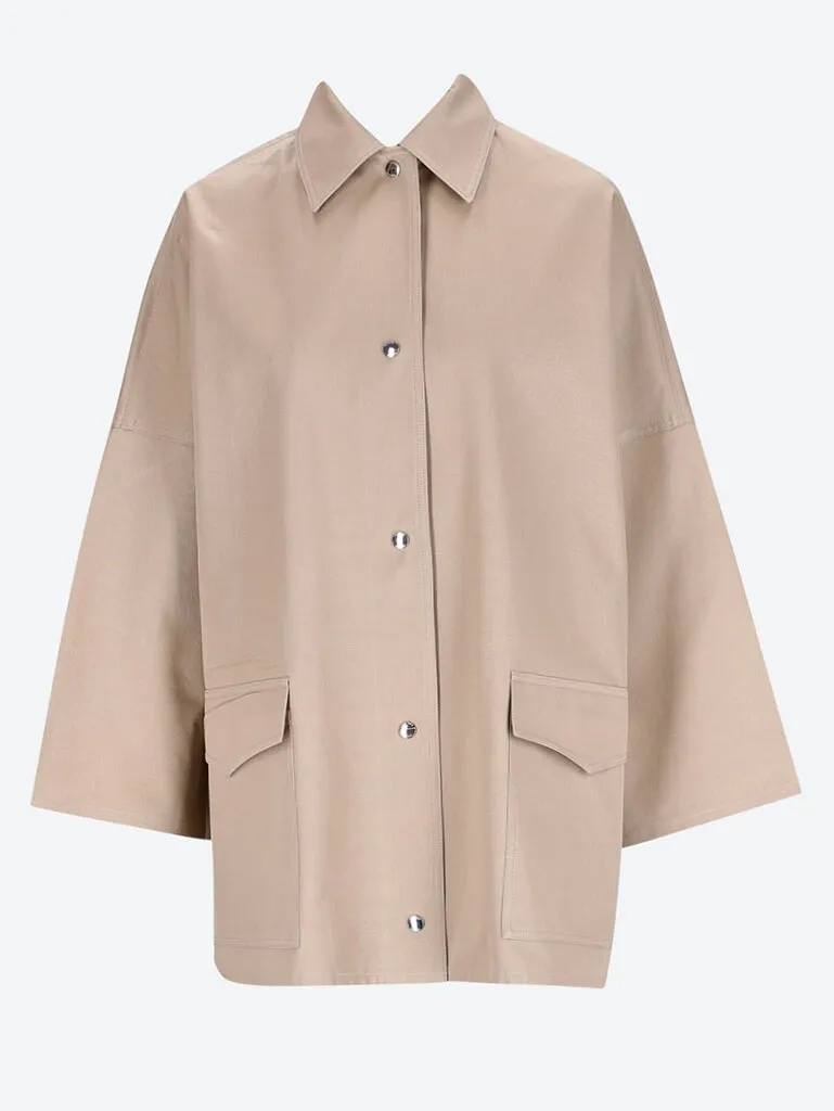 Cotton twill overshirt jacket