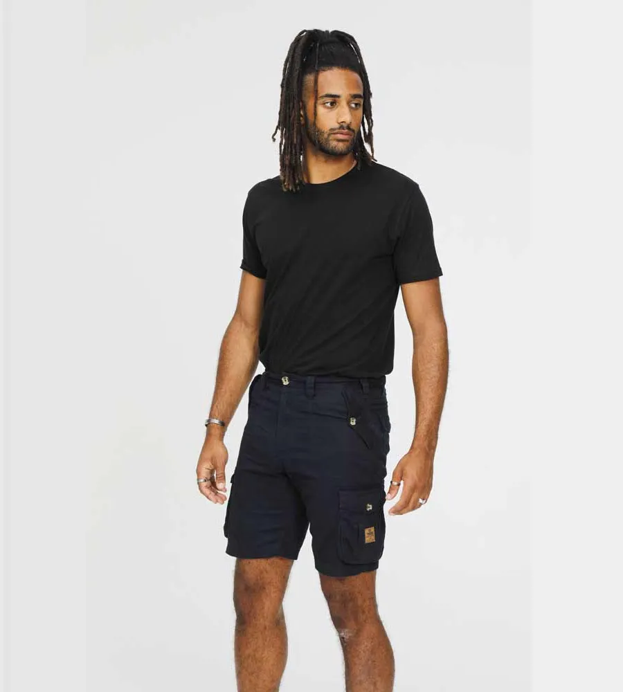 D555 Mens Navy Cotton Cargo Shorts (RODNEY)