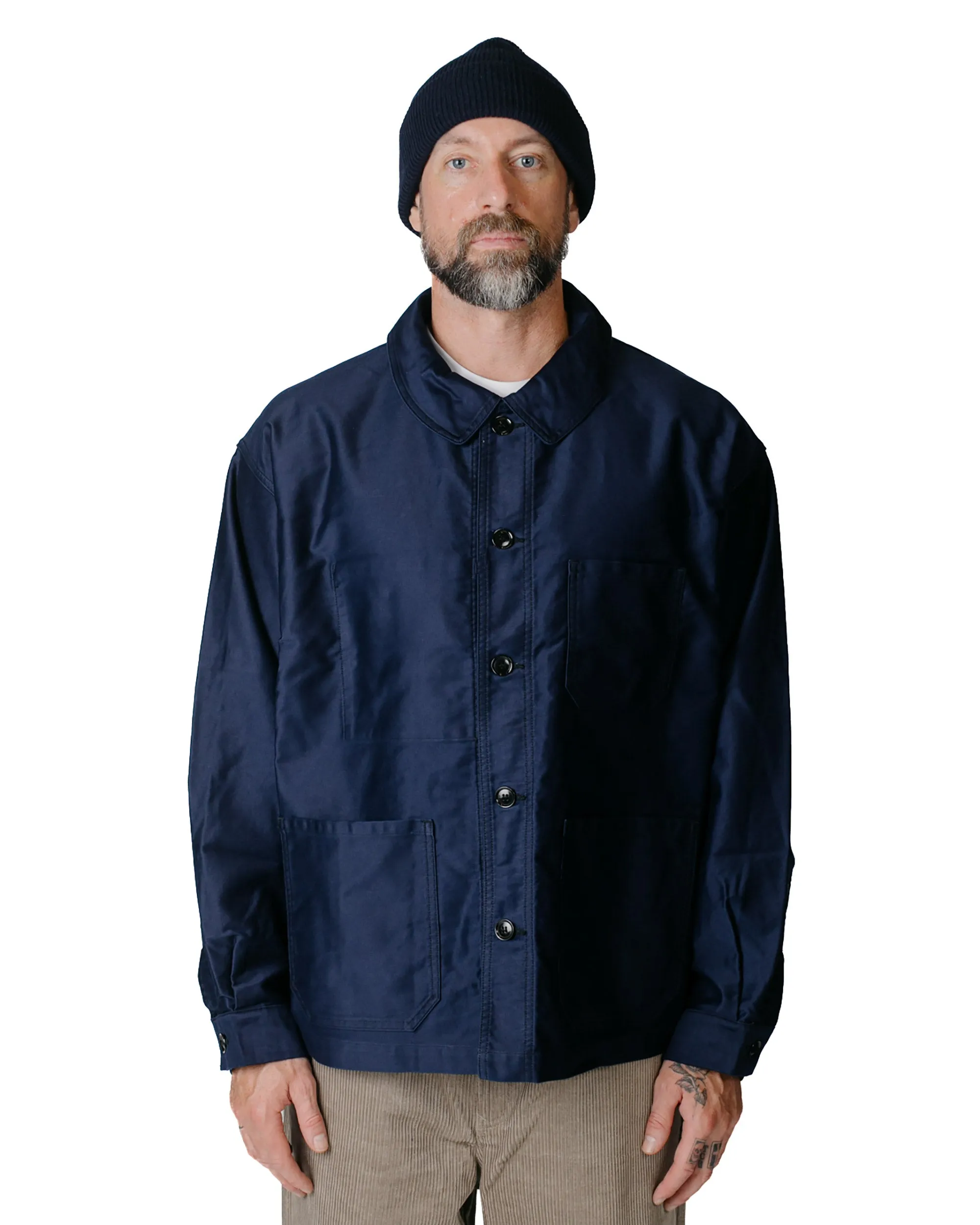 Danton Moleskin Wide Coverall Blue