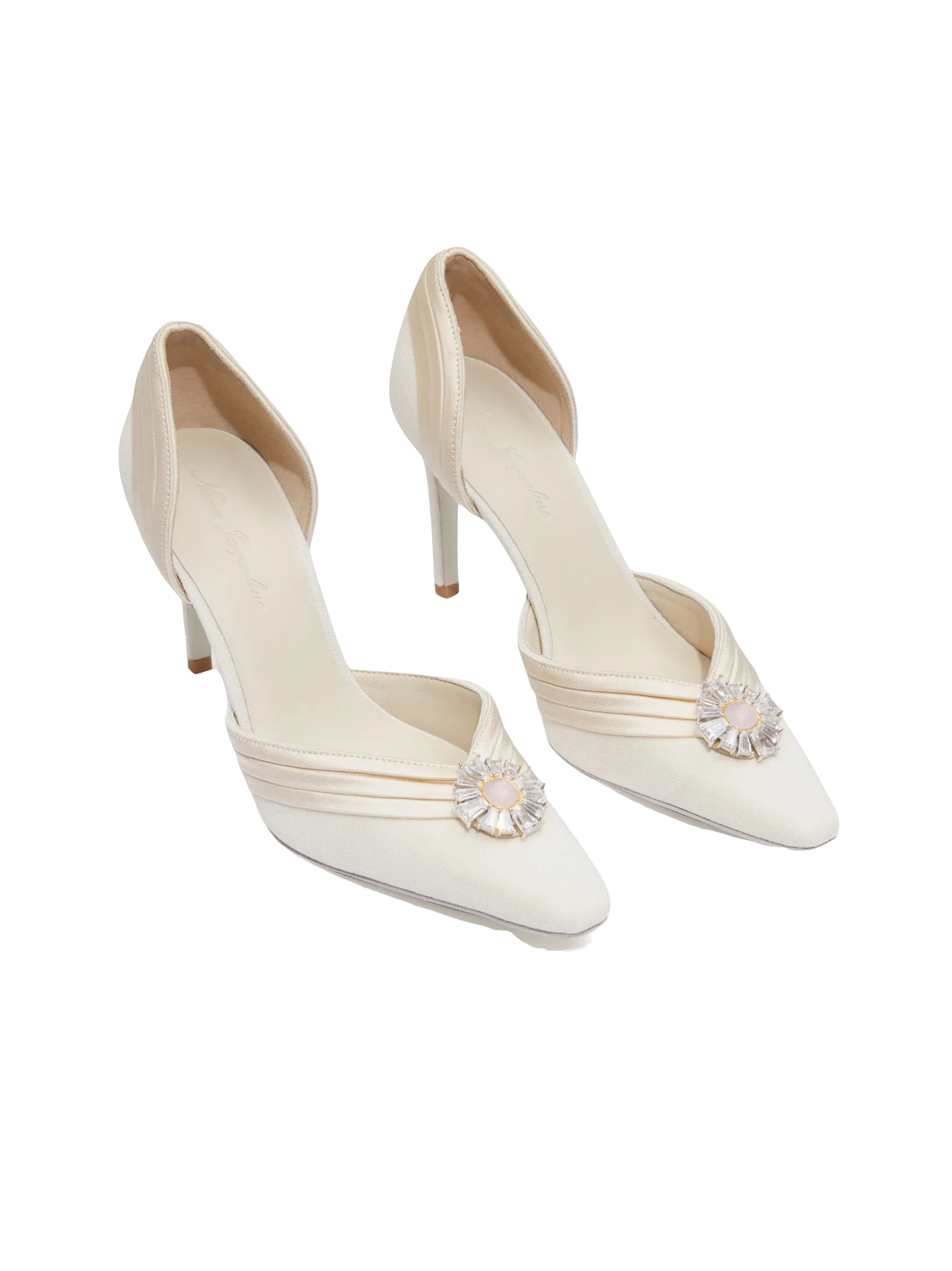 Diana Diamond Heels (White) (Final Sale)