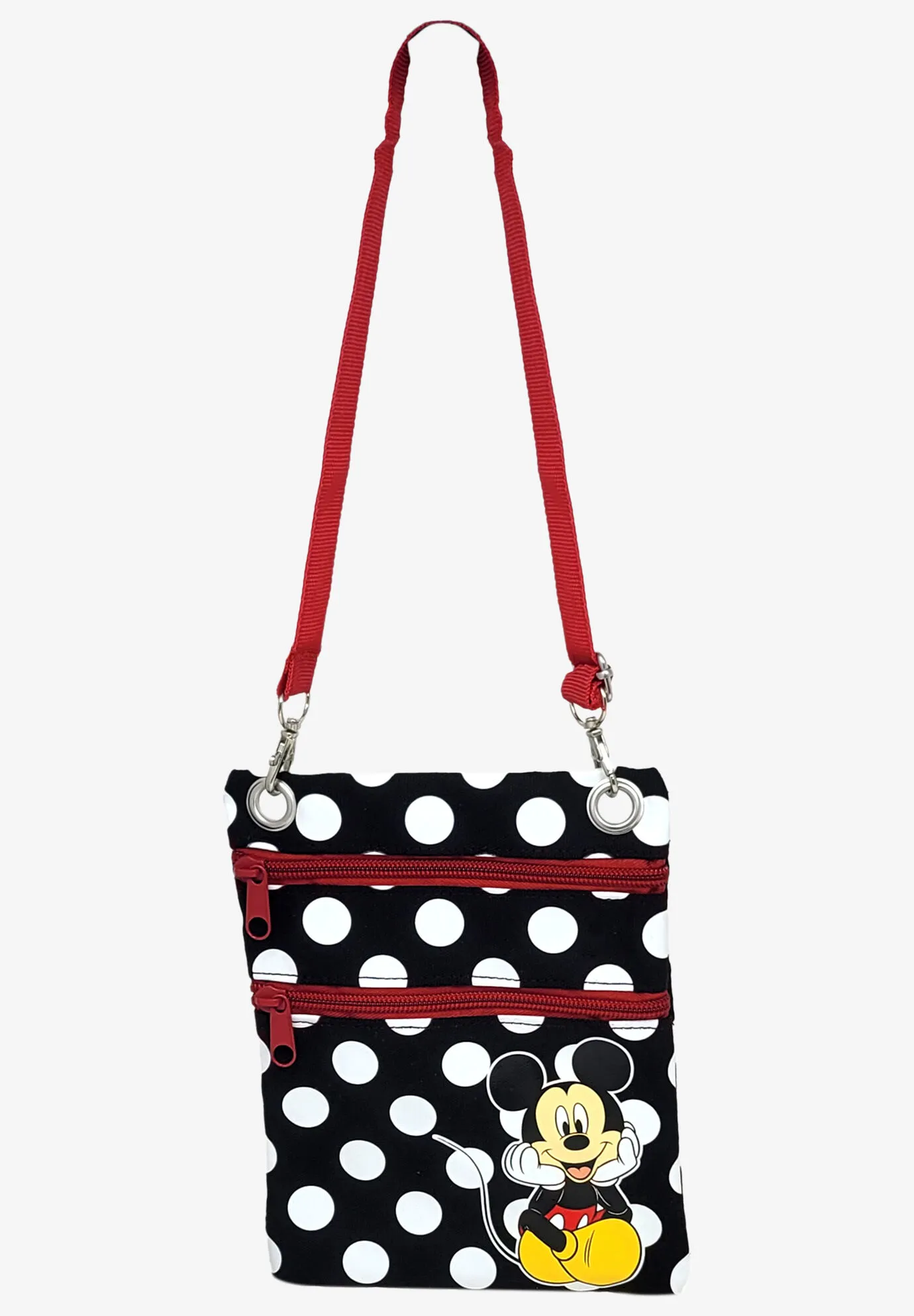 Disney Mickey & Minnie Mouse Passport Bag All-Over Print Travel Crossbody Purse Passport Bag