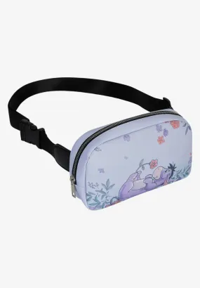 Disney Winnie The Pooh Eeyore Belt Bag Crossbody Zippered Floral Faux Leather