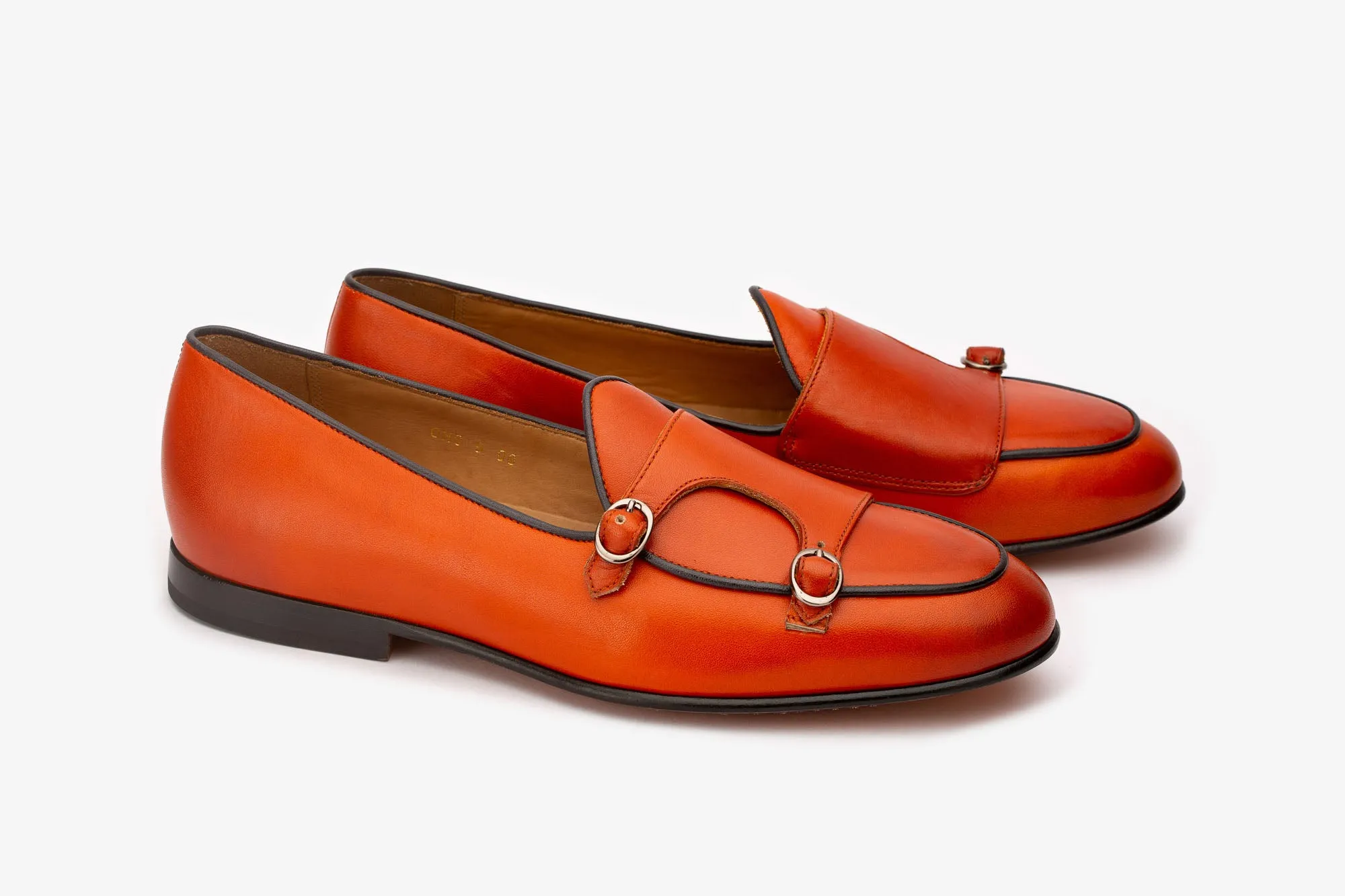 Double Monk Loafer With Contrast Piping-O