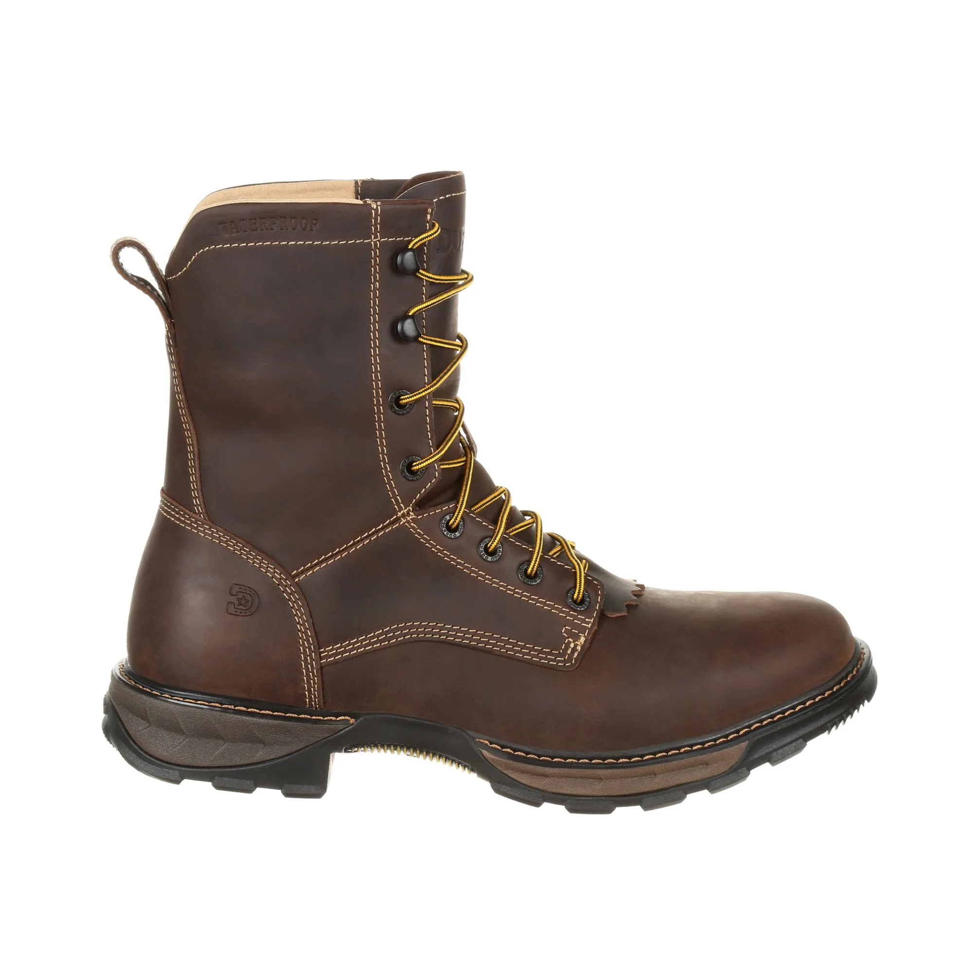 Durango Mens Oiled Brown Leather Maverick WP Work Boots