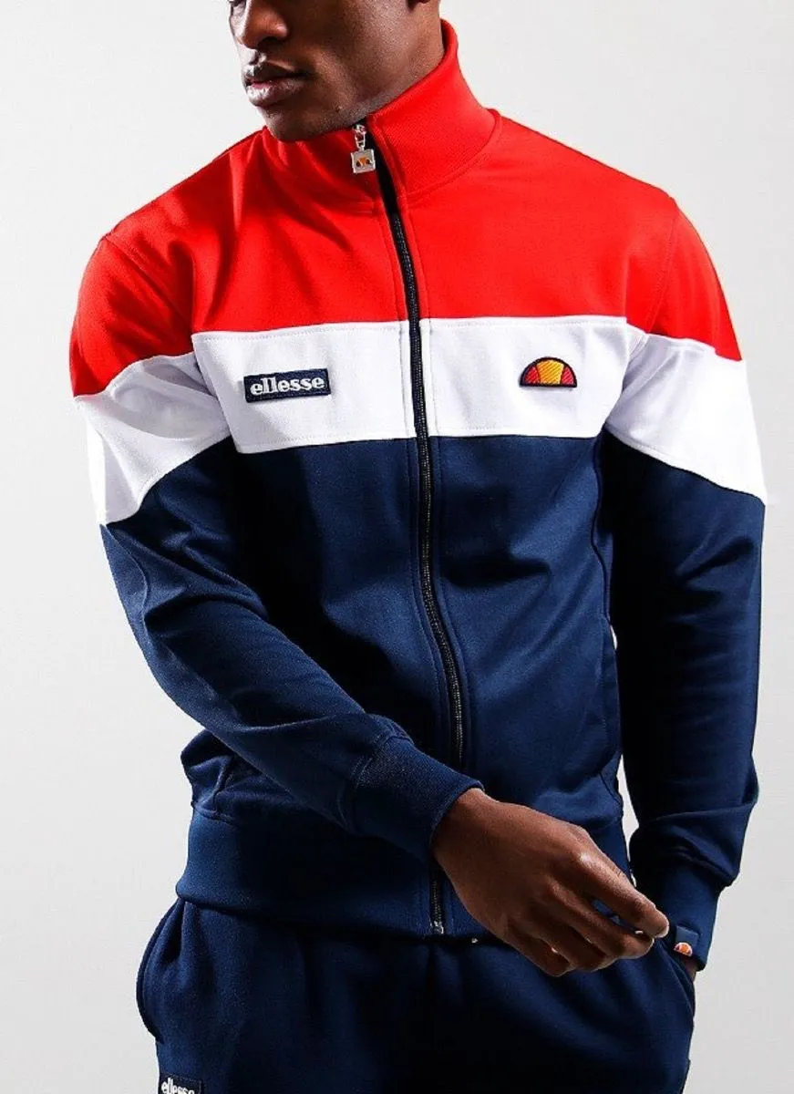 Ellesse Caprini Track Jacket Red Navy