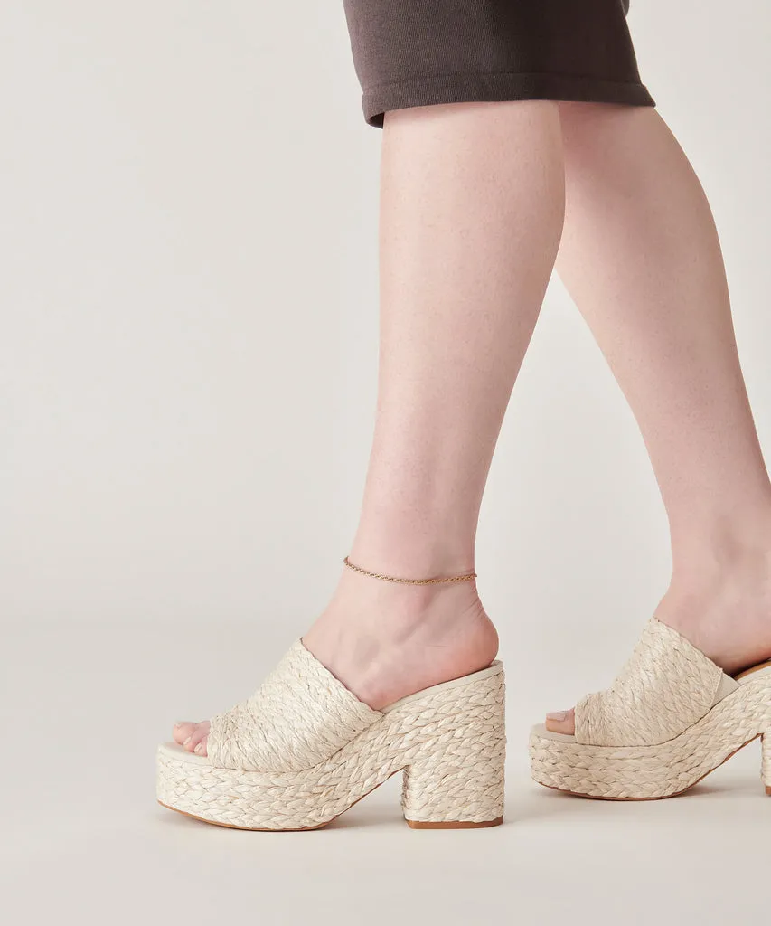 ELORA Heels Light Natural Raffia| Natural Raffia Heeled Sandals– Dolce Vita 6705522376770