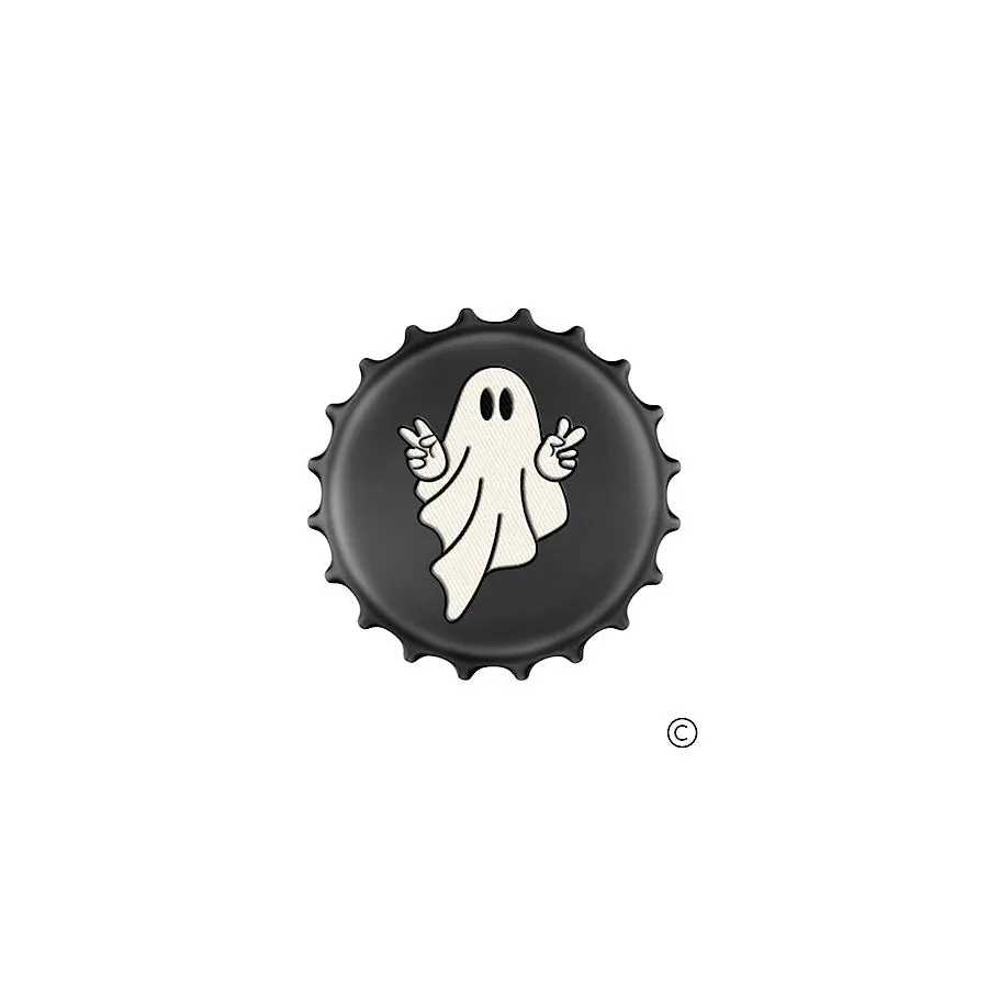 ETA 8/30 - Peaceful Ghost Bottle Cap Pin