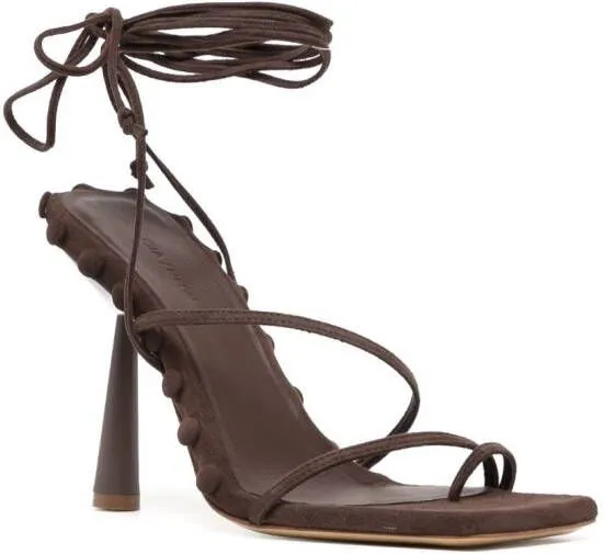 GIABORGHINI GIA RHW Rosie 36 suede sandals Brown