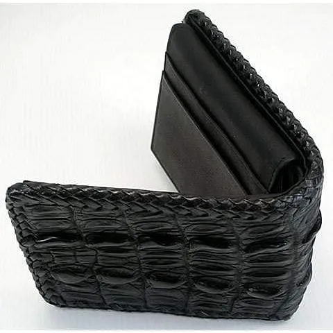 Hardcore Black Crocodile Tail Wallet