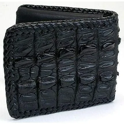 Hardcore Black Crocodile Tail Wallet