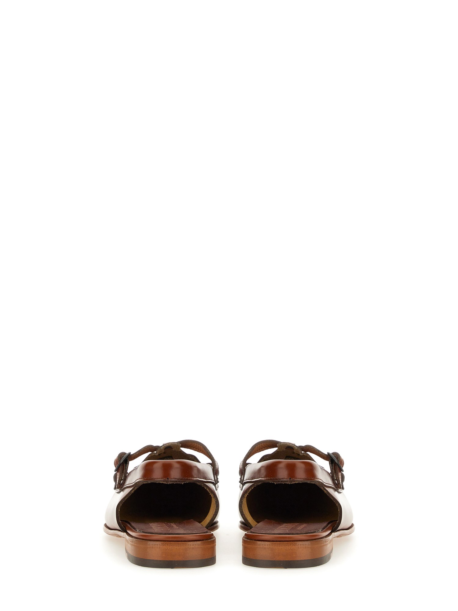 HEREU    LEATHER ROQUETA T-BAR SLIGBACK LOAFER