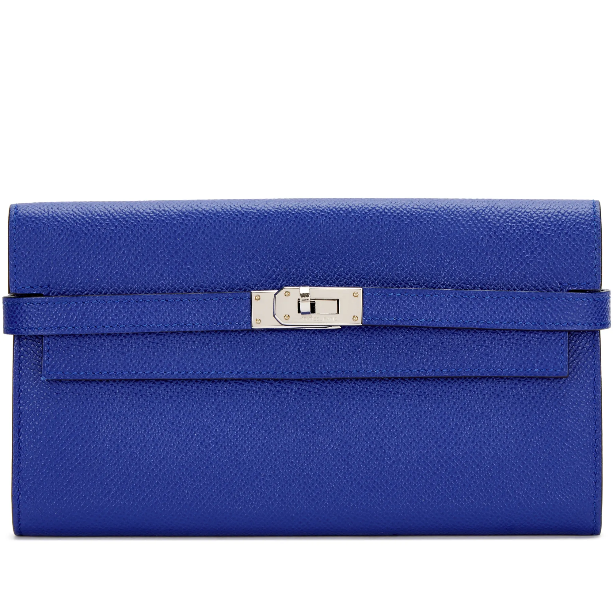 Hermès Bleu Electrique Epsom Kelly Wallet Palladium Hardware, 2015