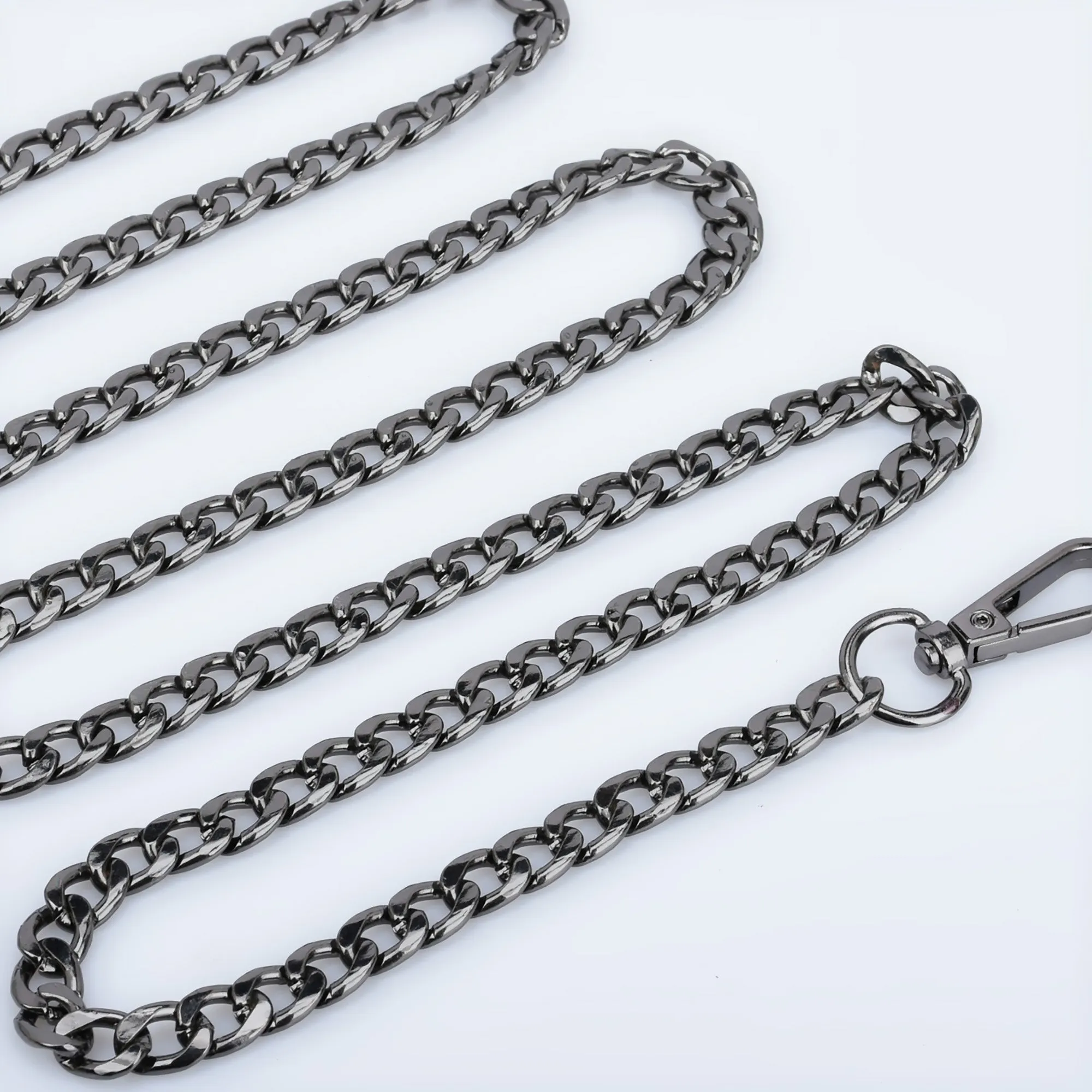 High Quality 9mm Width Iron Flat Chain Metal Shoulder Handbag Strap Chain purse chain 60cm/120cm Length to choose 1pcs 10281