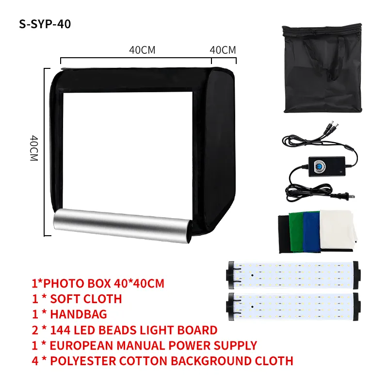 Home Photo Studio Box 40cm/60cm Led Lightroom