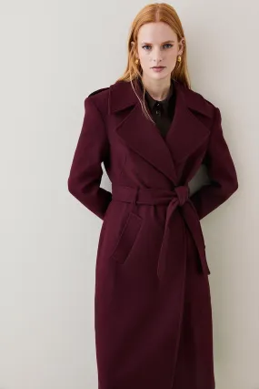 Italian Wool Strong Shoulder Coat | Karen Millen